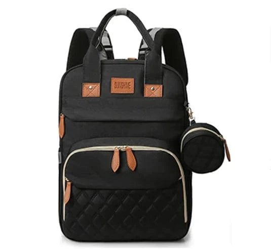Cosy Snuggles Black Portable Diaper Changing Backpack