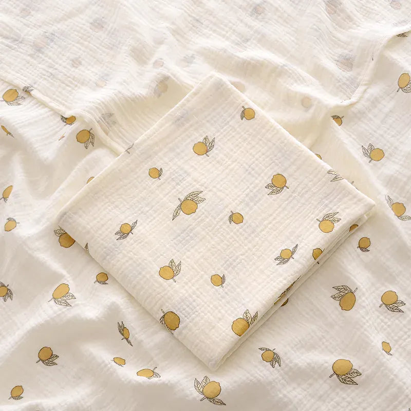 Cosy Snuggles Blankets & Swaddles Lemon / One Size Cotton Muslin Swaddle Blanket