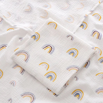 Cosy Snuggles Blankets & Swaddles Rainbow / One Size Cotton Muslin Swaddle Blanket