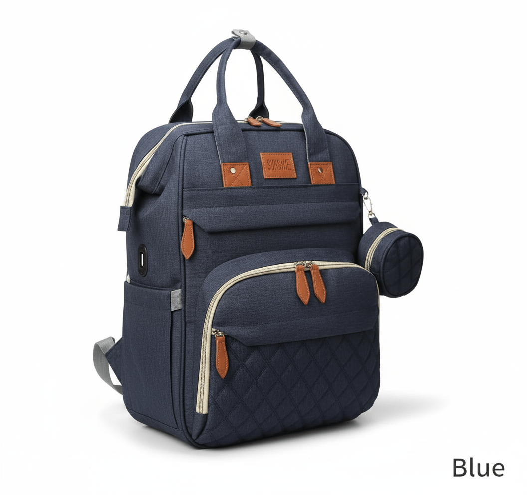 Cosy Snuggles Blue Portable Diaper Changing Backpack