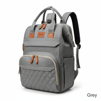 Cosy Snuggles Grey Portable Diaper Changing Backpack