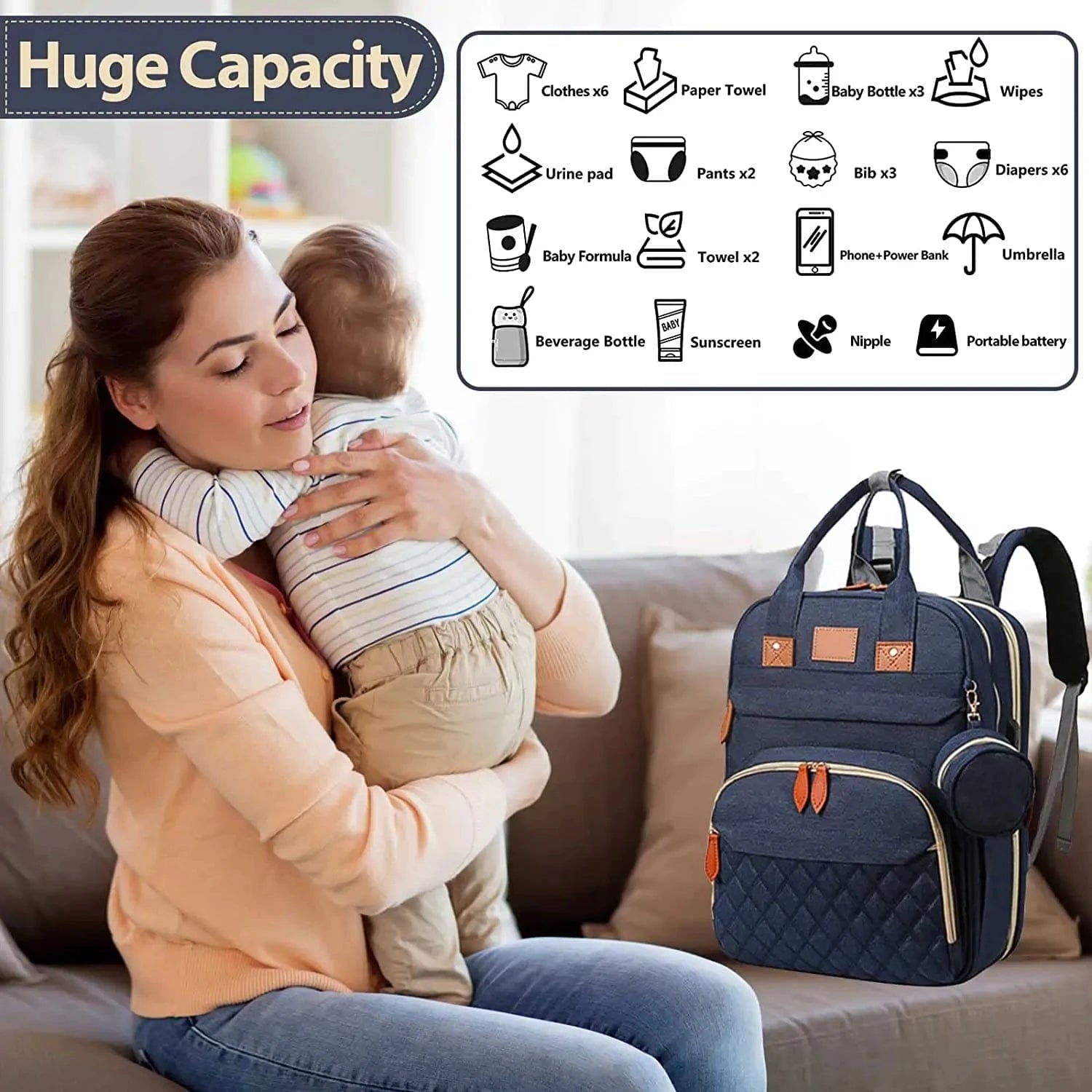 Cosy Snuggles Portable Diaper Changing Backpack