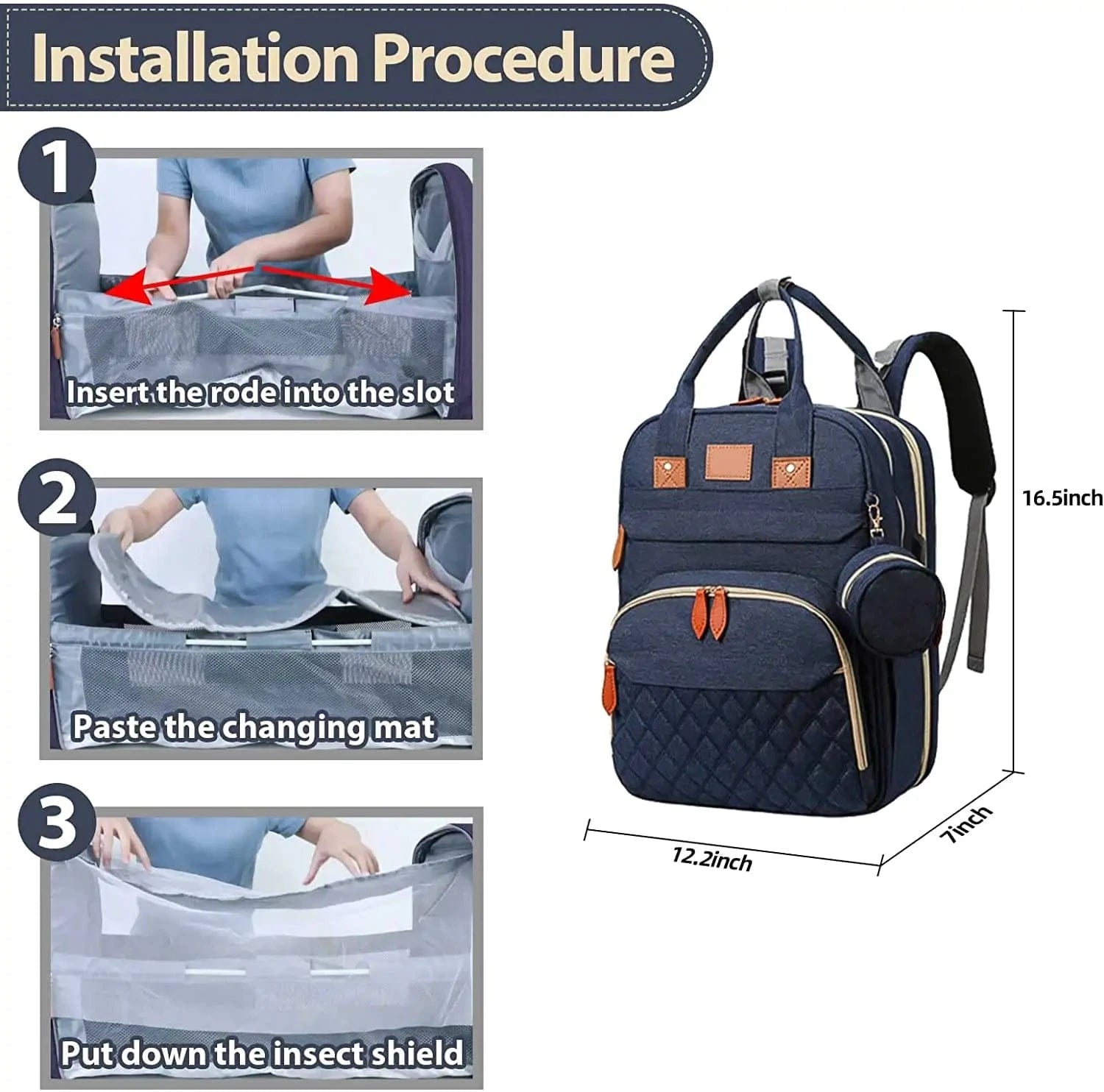 Cosy Snuggles Portable Diaper Changing Backpack